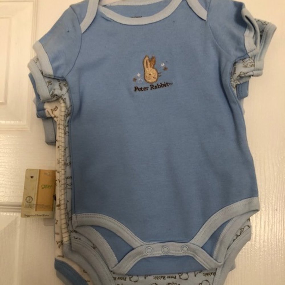 Peter Rabbit 0-3m onesies *NWT*
